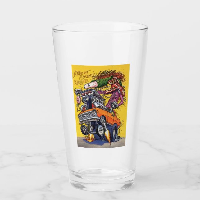 Rat Fink 18 Trinkglas Glas (Vorderseite)