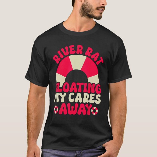 Rat Floating My Cares Away Tubing Float Tri T-Shirt (Vorderseite)