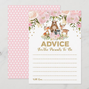 Rat für Eltern-WaldBaby-Duschen-Karte Einladung