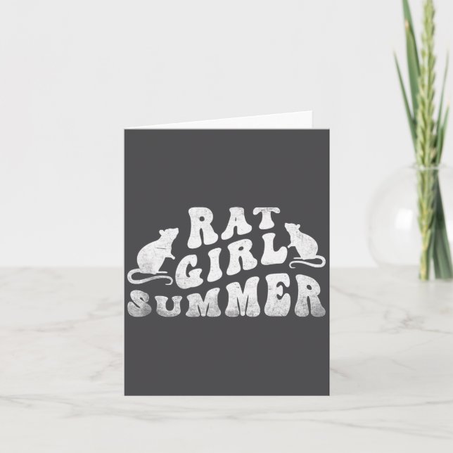 Rat Girl Summer, Animal Lover, Hello Summer, Funny Karte (Vorderseite)