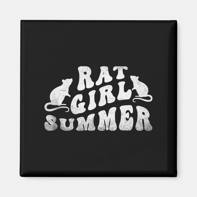 Rat Girl Summer, Animal Lover, Hello Summer, Funny Magnet (Vorne)