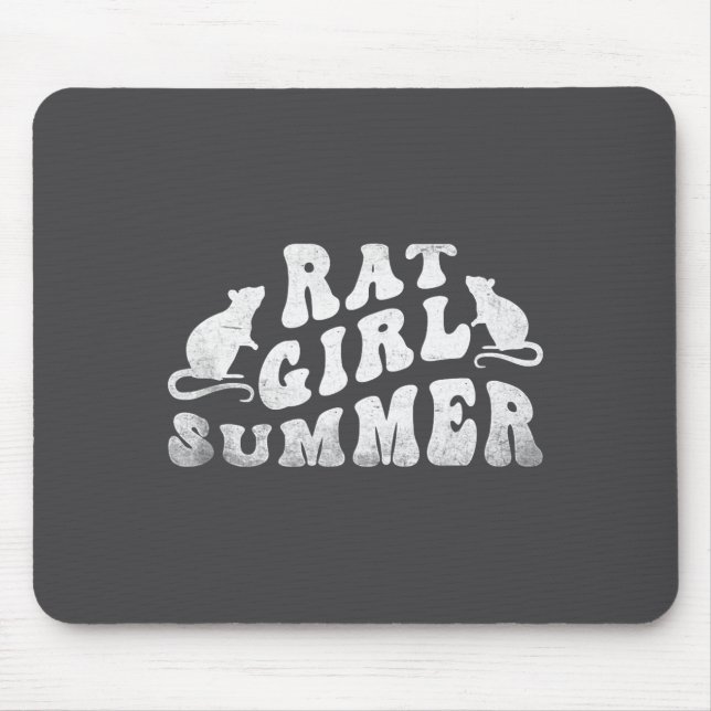 Rat Girl Summer, Animal Lover, Hello Summer, Funny Mousepad (Vorne)