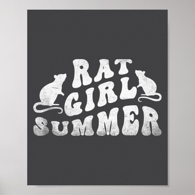 Rat Girl Summer, Animal Lover, Hello Summer, Funny Poster (Vorne)