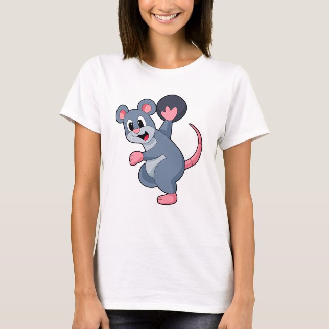 Rat im Bowling mit Bowlingball T-Shirt (Vorderseite)