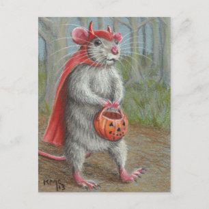 Rat in der Teufelsküste Halloween-Postkarte Postkarte