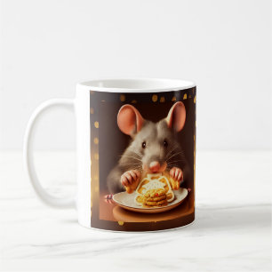 Rat isst Weihnachtskekse Tasse
