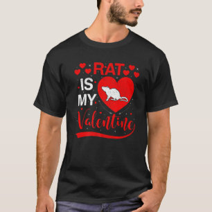 Rat ist mein Valentine Funny Heart Rat Valentinsta T-Shirt