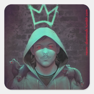 Rat King Quadratischer Aufkleber