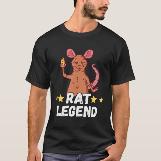 Rat Legend Cheese Finder Rat Lover Rodent Rat Owne T-Shirt (Vorderseite)