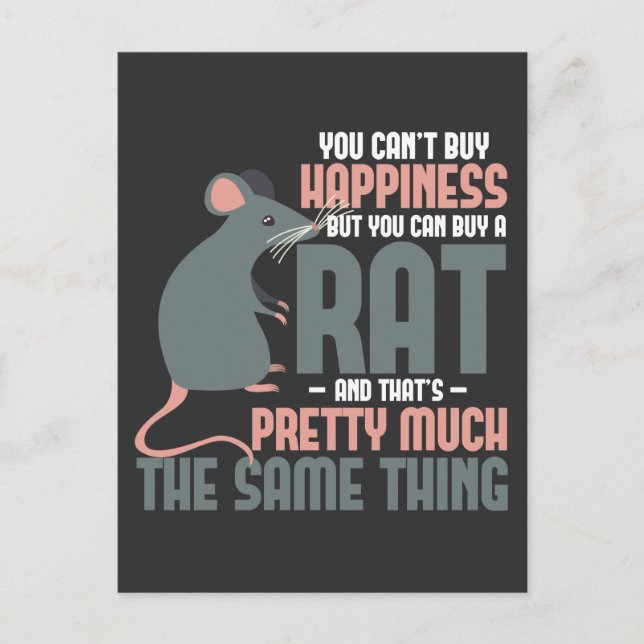 Rat Lover Happiness Small Rodent Animal Owner Postkarte (Vorderseite)