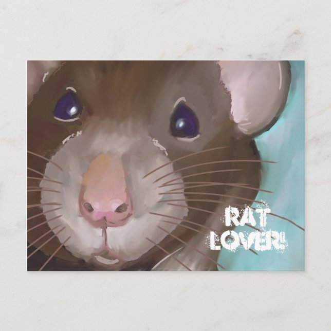 Rat Lover Postcard Postkarte (Vorderseite)