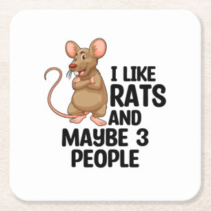 Rat Lover Rats Haustiere Haustiere Haustiere Ges Rechteckiger Pappuntersetzer