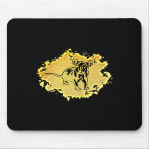 Rat Motif Rodent Niedlich Ratte in Hand Käse Haust Mousepad