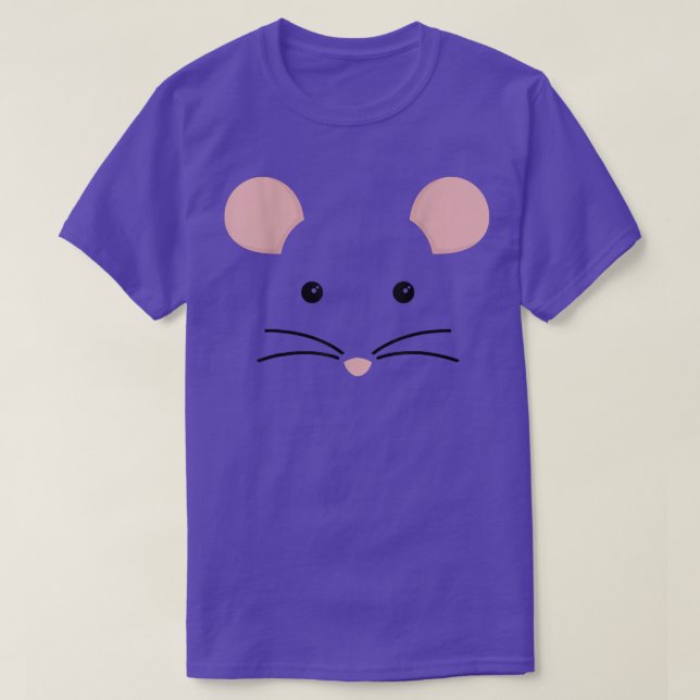 Rat Mouse Gesichtskostüm Halloween, so tun, als wä T-Shirt (Design vorne)