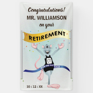 Rat Race Funny Retirement Banner