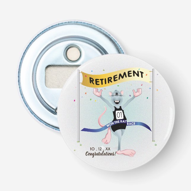 Rat Race Funny Retirement Flaschenöffner (Vorderseite)