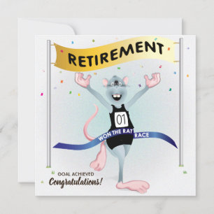Rat Race Funny Retirement Karte