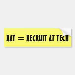 RAT = RECRUIT AT TECH AUTOAUFKLEBER