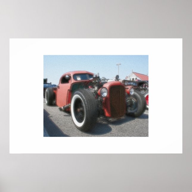 Rat Rod - Airbrush & Ink Poster (Vorne)