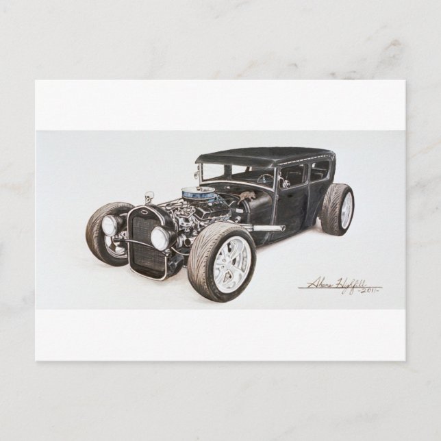 Rat Rod Postcard Postkarte (Vorderseite)