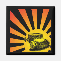 Rat Rod Sonnenuntergang Magnet