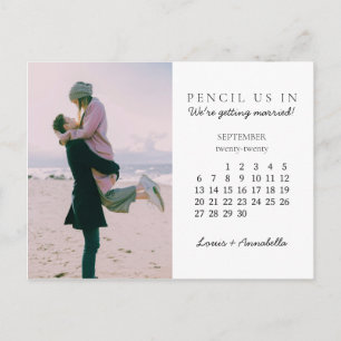 Rat Save the Date September 2020 Kalender Postkarte