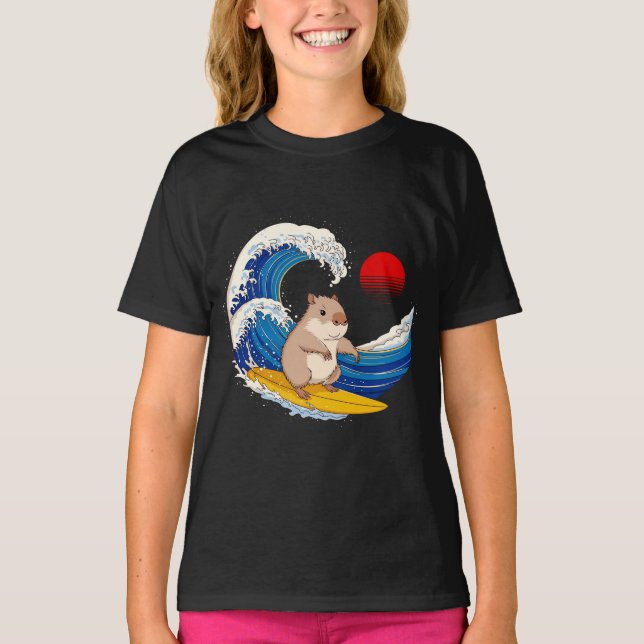 RAT SURFEN AM NACHT T-Shirt (Vorderseite)