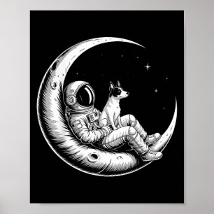 Rat Terrier Astronaut Galaxy Moon Dog Liebhaber Poster
