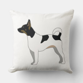 Rat Terrier Basic Rasse Silhouette Design Kissen