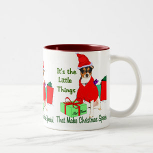 Rat Terrier Christmas Geschenke Zweifarbige Tasse