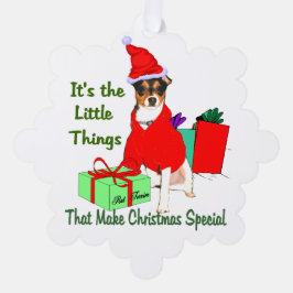 Rat Terrier Christmas Ornament Karte