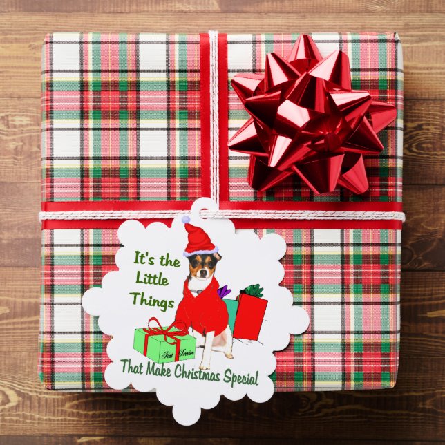 Rat Terrier Christmas Ornament Karte (Insitu (Geschenk))