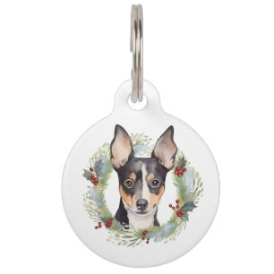 Rat Terrier Christmas Wreath Festive Pup Haustiermarke