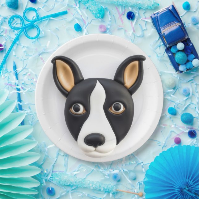 Rat Terrier Dog 3D Inspiriert Pappteller (Party)