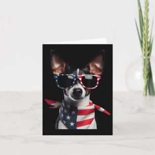 Rat Terrier Dog 4. Juli Amerikanische Unabhängigke Karte