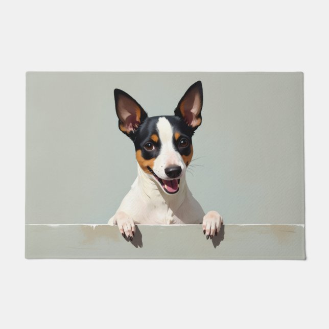 Rat Terrier Dog Doormat Art Fußmatte (Vorderseite)