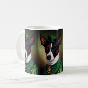 Rat Terrier Dog in St. Patrick's Day Dress Kaffeetasse