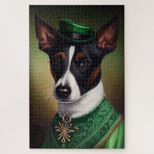 Rat Terrier Dog in St. Patrick's Day Dress Puzzle
