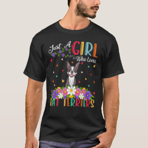 Rat Terrier Dog Just A Girl Liebe Rat Terrier T-Shirt