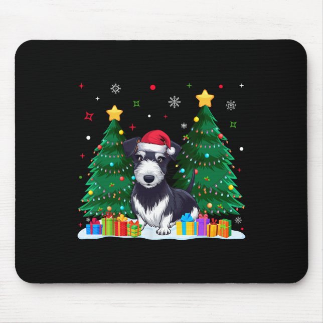 Rat Terrier Dog Lovers Weihnachtsmannmütze Ugly Ch Mousepad (Vorne)