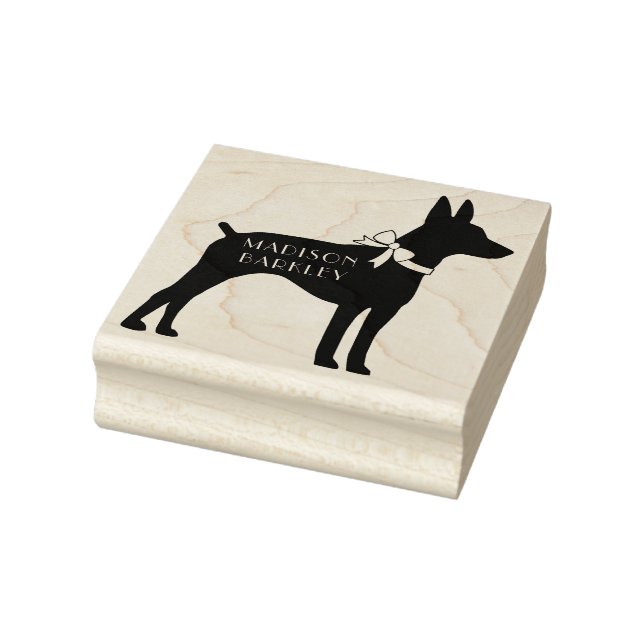 Rat Terrier Doppy Puppy Gummistempel (Stempel)