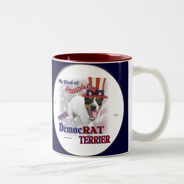 RAT TERRIER Geschenke Zweifarbige Tasse (Rechts)