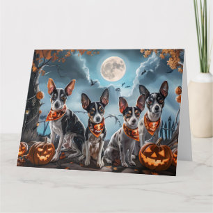 Rat Terrier Halloween Gruselig Karte