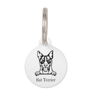 Rat Terrier Hund personalisierter Name Haustiermarke