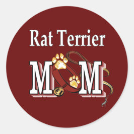 Rat Terrier MAMA Geschenke Runder Aufkleber