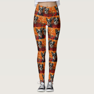 Rat Terrier mit Herz Rosen Valentinstag Leggings