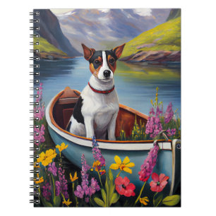 Rat Terrier on a Paddle: Ein Landschaftliches Aben Notizblock