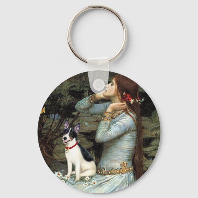 Rat Terrier - Ophelia - Sitzplätze Schlüsselanhänger (Vorderseite)