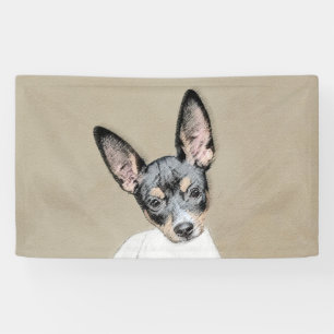 Rat Terrier Painting - Niedliche Original Dog Art Banner