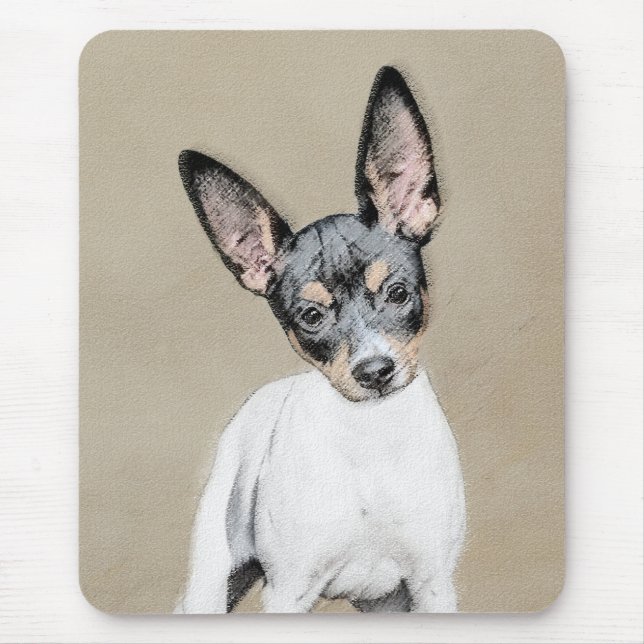 Rat Terrier Painting - Niedliche Original Dog Art Mousepad (Vorne)